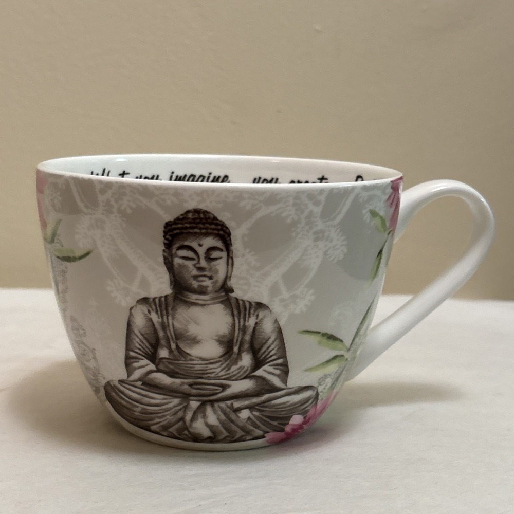 Portobello By Design Buddha Bone China Tea Coffee Mug England Quote Cup